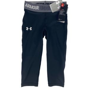 NWT Under Armour Girl's Heat Gear Capri Leggings - Size YXS (7)